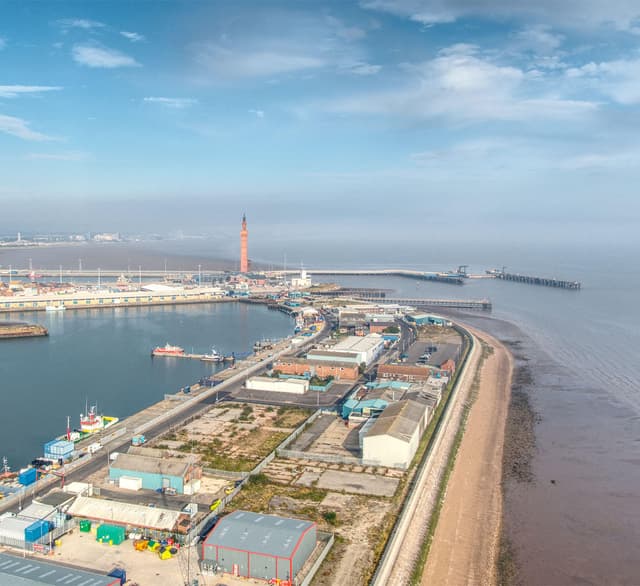 Grimsby docks with the dock tower